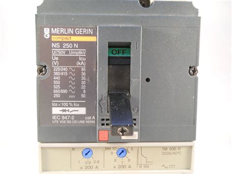 Merlin Gerin Mccb 200 Amp Triple Pole 3 Phase Compact 200a Ns250n