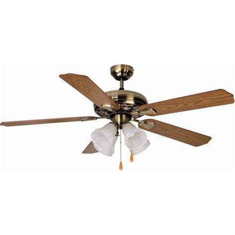 This ceiling fan features a silicon steel motor with a dual capacitor for powerful, quiet air circulation. Aloha® Breeze 52" Dual - mount Antique Brass Ceiling Fan ...