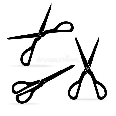 Silhouette Of Scissors And Thinning Scissors Salon Vector Icon Stock