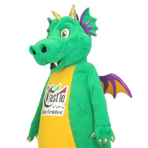 Castle Dragon Mascot Costume Mascot Makers Custom Mascots And