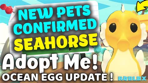 ⭐️ Adopt Me Ocean Egg Update L New Seahorse Pet Confirmed In Adopt Me