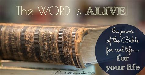 The Word Is Alive The Power Of The Bible