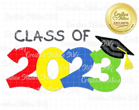 Svg Class Of 2023 Graduation Graduate Cap And Gown Cut File Etsy Uk