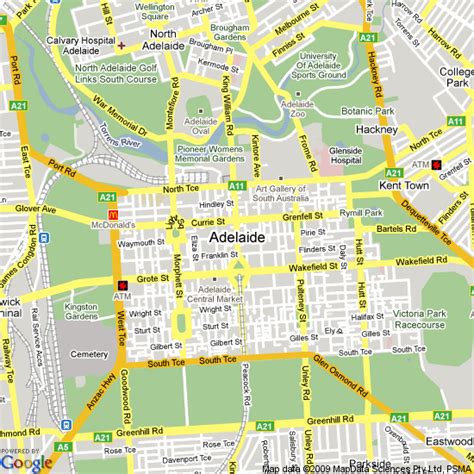 Map Of Adelaide City Streets