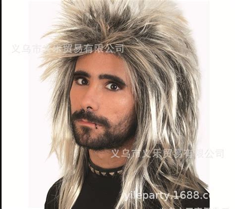 European And American Mens Wig Rock Star Fluffy Hairstyle Cosplay Kill