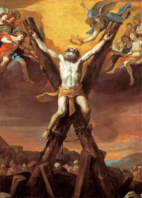 The Crucifixion Of St Andrew Painting By Mattia Preti Pixels Merch