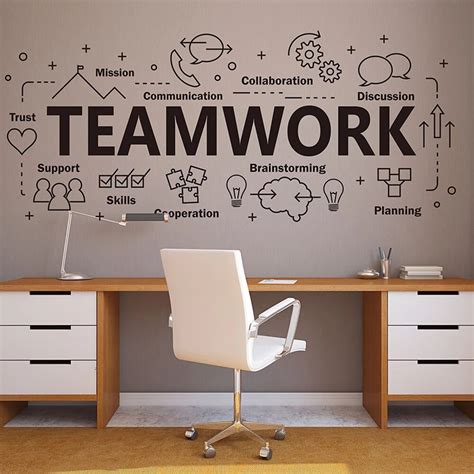 Large Teamwork Office Wall Decal Inspirational Quote Teamwork