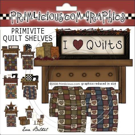 Primitive Quilt Shelves Clipart Graphics Country Graphics