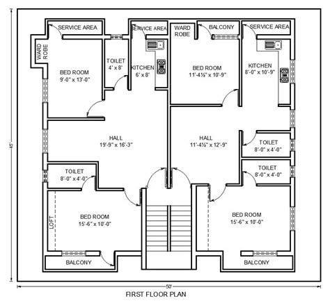 Autocad House Plans With Dimensions Dwg Image To U