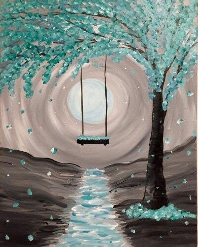 Whimsical Moonlight Moonlight Painting Painting Art Projects Canvas