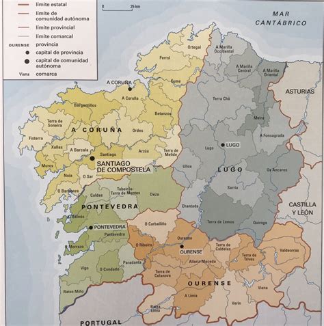 Mapa De Galicia Mapa Galicia Mapa De Galicia Mapas Viajes Gambaran