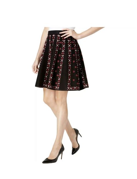 Olivia And Grace Womens Knit Jacquard Printed Flare Skirt Flare Skirt