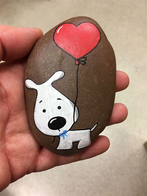 Puppy Love Painted Rock Rock Crafts Diy Rock Art Rock Painting Patterns