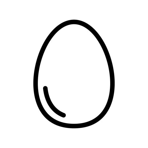 Egg Outline Icon Vector Art At Vecteezy