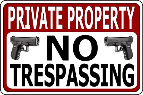 License Plates Online Private Property No Trespassing With Guns Photo