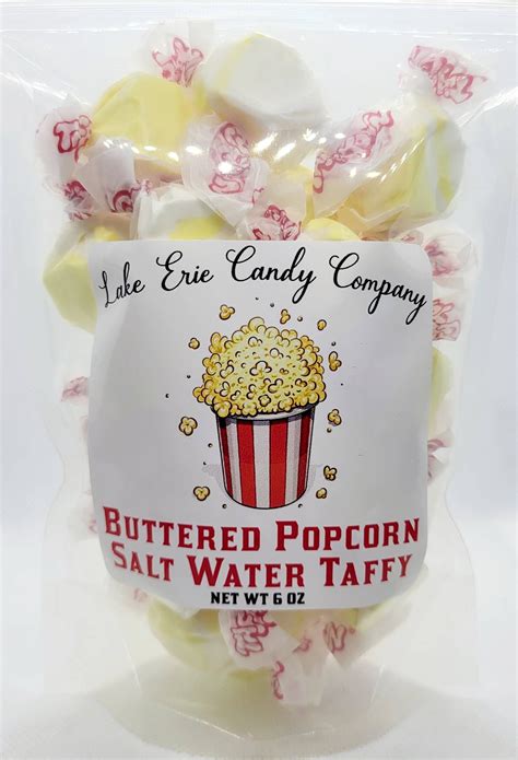 Buttered Popcorn Salt Water Taffy Lake Erie Candy Company