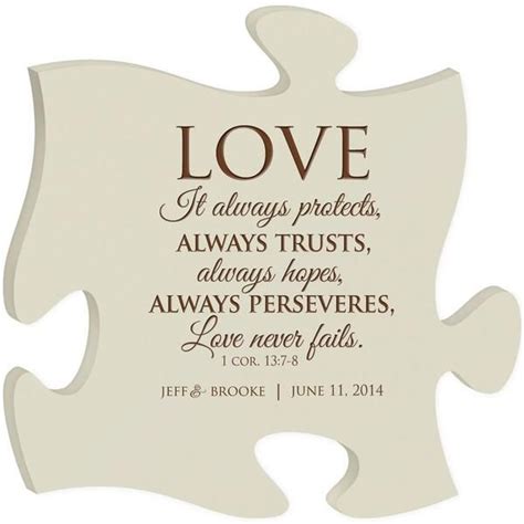 Personalized Puzzle Piece Love It Always Protects Always Trusts