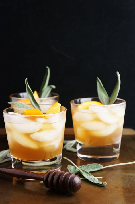 Honey Winter Bourbon Cocktail With Honey Sage Syrup One Broads Journey