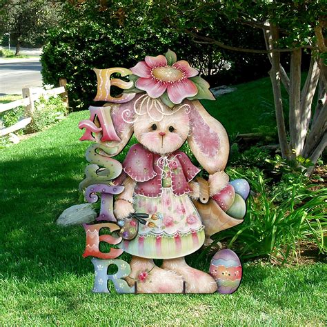 Outdoor Easter Decor Yard Easter Bunny Easter Yard Decor Etsy