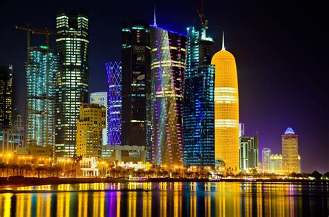 Doha At Night Computer Wallpapers Desktop Backgrounds 4000x2643 Id 525764
