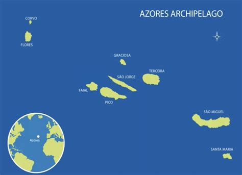 Where Are The Azores On A World Map Map