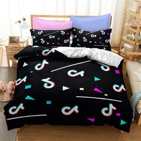 3d Tik Tok Bedding Duvet Quilt Cover Twinqueen Comforter Cover