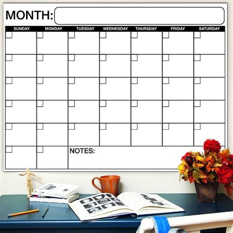 Large Dry Or Wet Erase Laminated Monthly Wall Calendar Planner Ebay