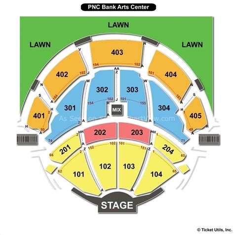 About 17,500 people can occupy the amphitheater; Pnc Bank Arts Center Seating Chart - PNC Bank Arts Center