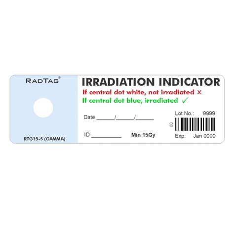 Blood Irradiation Indicators By Radtag Med Alliance Group Inc
