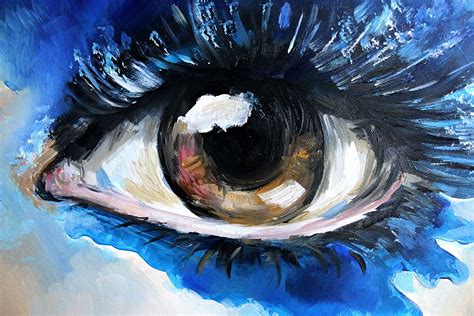 Acrylic Painting On Canvas Contemporary Eye Painting Editorial Eyes