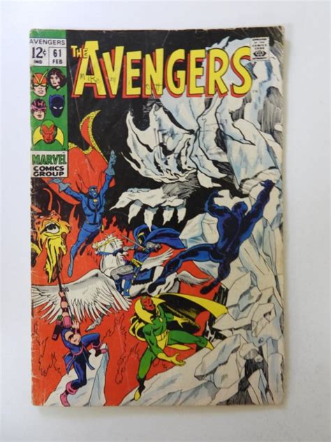 The Avengers 61 1969 Gdvg Condition Name Written On Cover Moisture