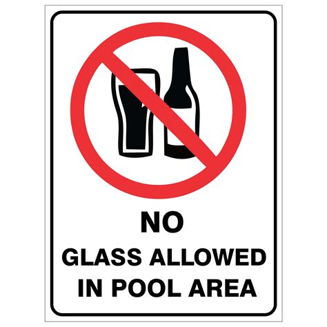 No Glass Allowed In Pool Area Discount Safety Signs New Zealand