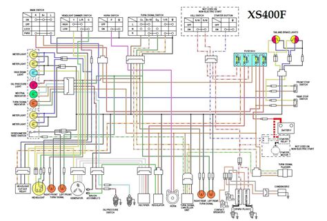 It shows how the electrical wires are interconnected and can also show where fixtures and components may be connected to the system. Yamaha Xs400 Wiring Diagram