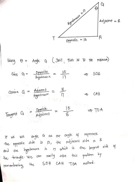 Solved Example 1 What Are The Sine Cosine And Tangent For Lt And