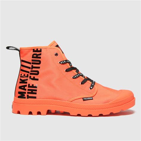 Herren Orange Palladium Pampa Hi Future Sneaker Schuh