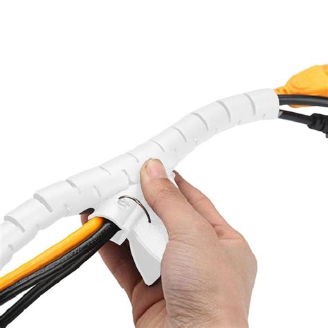 28mm Spiral Cable Management Sleeve Flexible Cable Bundler Manager Wit