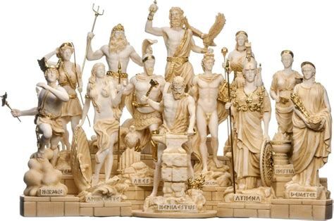 Beautifulgreekstatues Set All The 12 Olympian Gods Of Mount Olympus
