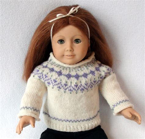 Knitting Pattern Doll Celtic Pullover For 18 Inch Dolls Etsy