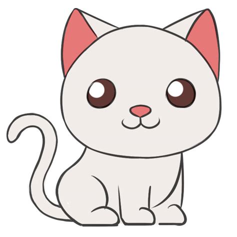 Cute Cat Cartoon Drawing Easy Kitten Supercute Napping Bodenuwasusa