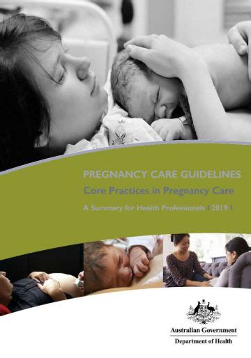 Core Practices In Pregnancy Care Australian Government Department Of Health