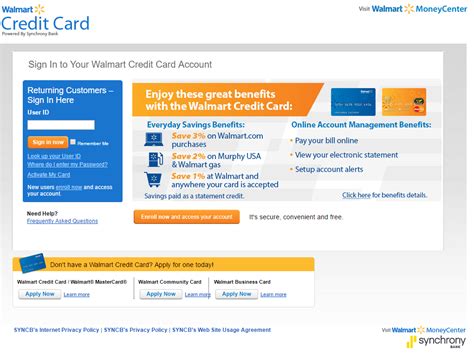 How you can manage your walmart debit and credit card through online. Walmart Credit Card Login - CreditCardMenu.com