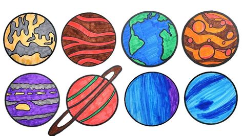 Solar System Drawing For Children And Kids Teach About