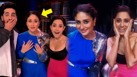 Kareena Kapoor Funny Moments With Nushrat Bharucha At Dance India Dance Show Youtube