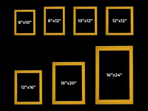 Picture Frame Sizes Standard Frame Sizes For Photos 43 Off