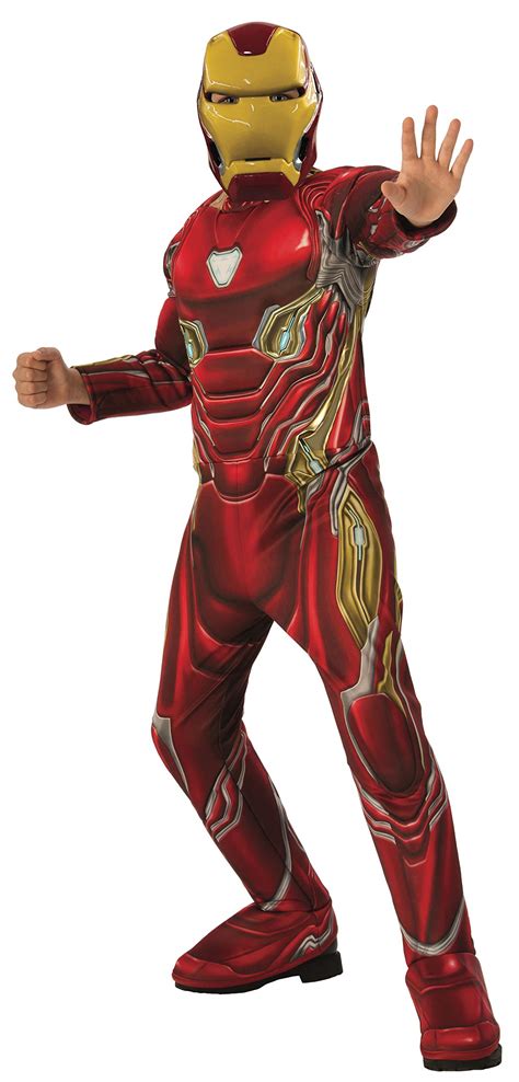 Marvel Avengers Endgame Childs Deluxe Iron Man Mark 50 Costume And Mask
