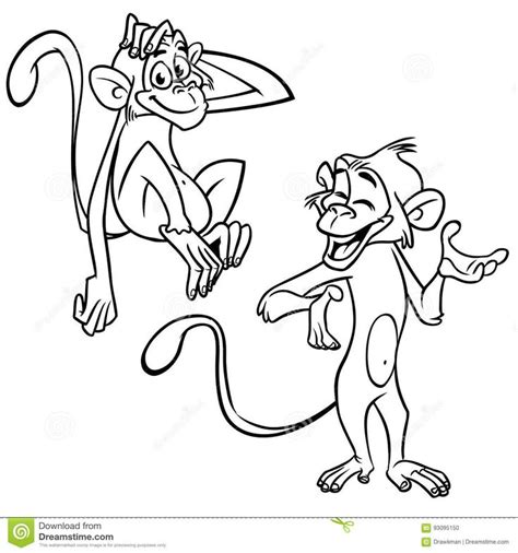 Cartoon Monkey Drawing Cartoon Drawings Animal Sketches Animal