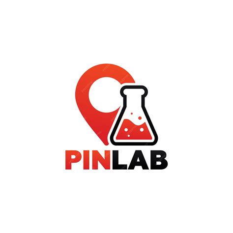 Premium Vector Pin Lab Logo Template Design Vector Emblem Design