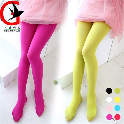 Girls Velvet Baby Pantyhose Child White Ballet Tights Candy Color Girls