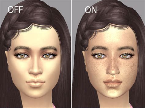 Sims 4 Ccs The Best Face Overlay With Freckles By