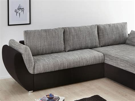 Somit möchte ich mein bisheriges gerne zum verkauf anbieten. Ecksofa Couch Tifon 272x200cm grau schwarz Bettfunktion ...